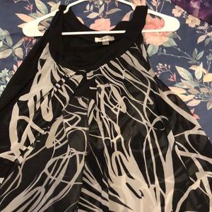 Black and white blouse